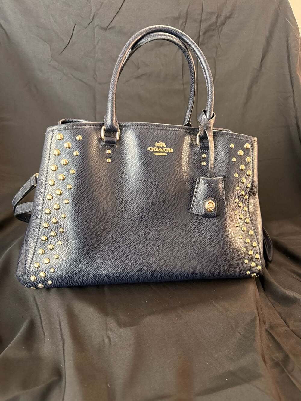 Coach Studded Triple Compartment Margo Carryall 35274 Midnight